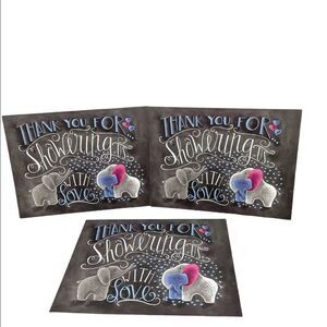 Baby Shower Thank You Note Card Set NWT Primitives by Kathy